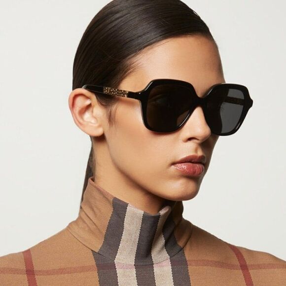 SALE! NEW Burberry BE4389 Joni 300187  Black Dark Grey Square Women Sunglasses main image 9